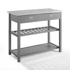 Crosley Chloe Stainless Steel Top Kitchen Island/cart - CF3027SS-GY - The Home Selection
