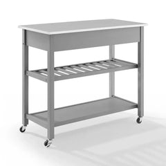 Crosley Chloe Stainless Steel Top Kitchen Island/cart - CF3027SS-GY - The Home Selection