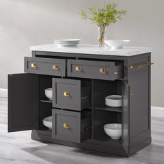 Crosley Claire Kitchen Island - KF30096WM-GY - The Home Selection