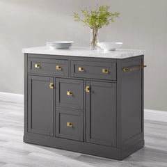 Crosley Claire Kitchen Island - KF30096WM-GY - The Home Selection