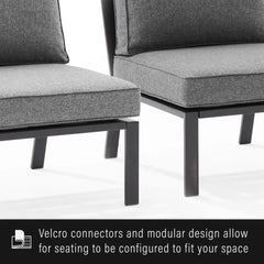 Crosley Clark Outdoor Sectional Left Side Loveseat - KO70370MB - The Home Selection