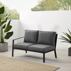 Crosley Clark Outdoor Sectional Left Side Loveseat - KO70370MB - The Home Selection