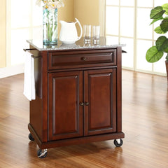 Crosley Compact Stone Top Kitchen Cart - KF30024E - The Home Selection