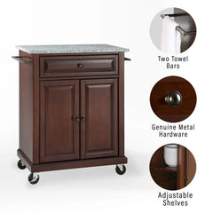 Crosley Compact Stone Top Kitchen Cart - KF30024E - The Home Selection
