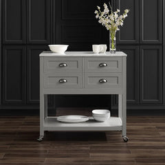 Crosley Connell Kitchen Island/cart - CF3036WM-GY - The Home Selection