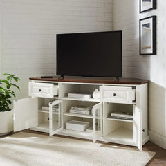 Crosley Corner Tv Stand For 65+ Inch Tv - CF1000260-WH - The Home Selection