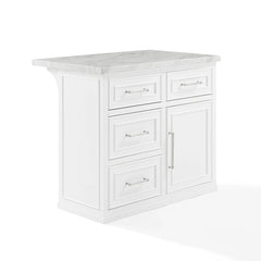Crosley Cutler Faux Marble Top Kitchen Island - KF30094WM - The Home Selection