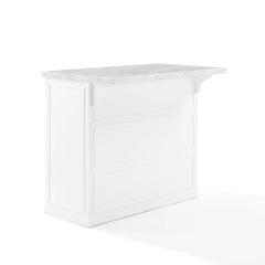 Crosley Cutler Faux Marble Top Kitchen Island - KF30094WM - The Home Selection