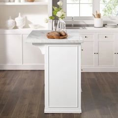 Crosley Cutler Faux Marble Top Kitchen Island - KF30094WM - The Home Selection