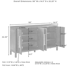 Crosley Darcy Sideboard - CF4216-BR - The Home Selection