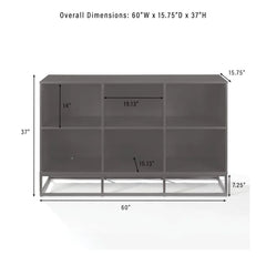 Crosley Enzo 6 Cube Record Storage Media Stand - CF1129-BK - The Home Selection