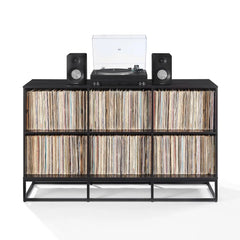 Crosley Enzo 6 Cube Record Storage Media Stand - CF1129-BK - The Home Selection