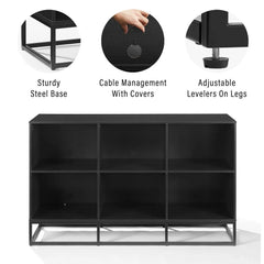 Crosley Enzo 6 Cube Record Storage Media Stand - CF1129-BK - The Home Selection