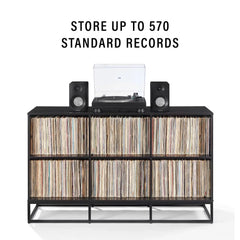 Crosley Enzo 6 Cube Record Storage Media Stand - CF1129-BK - The Home Selection