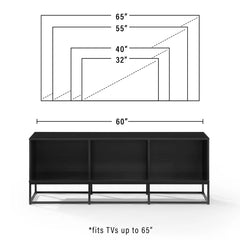 Crosley Enzo Large Record Storage Media Console - CF1127-BK - The Home Selection