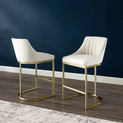Crosley Esme 2-piece Counter Height Bar Stool Set - CF502826GL-CR - The Home Selection