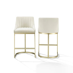 Crosley Esme 2-piece Counter Height Bar Stool Set - CF502826GL-CR - The Home Selection