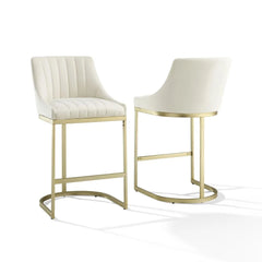 Crosley Esme 2-piece Counter Height Bar Stool Set - CF502826GL-CR - The Home Selection