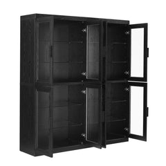 Crosley Essen 2Pc Glass Door Kitchen Pantry Storage Cabinet Set - KF33065BK - The Home Selection