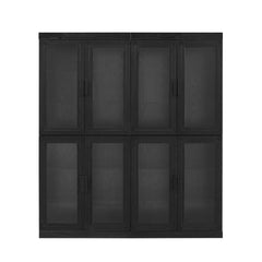 Crosley Essen 2Pc Glass Door Kitchen Pantry Storage Cabinet Set - KF33065BK - The Home Selection