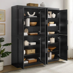 Crosley Essen 2Pc Kitchen Pantry Storage Cabinet Set - KF33064BK - The Home Selection