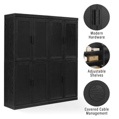 Crosley Essen 2Pc Kitchen Pantry Storage Cabinet Set - KF33064BK - The Home Selection