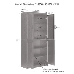 Crosley Essen 2Pc Kitchen Pantry Storage Cabinet Set - KF33064BK - The Home Selection
