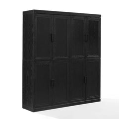 Crosley Essen 2Pc Kitchen Pantry Storage Cabinet Set - KF33064BK - The Home Selection