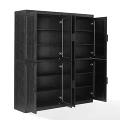Crosley Essen 2Pc Kitchen Pantry Storage Cabinet Set - KF33064BK - The Home Selection
