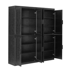 Crosley Essen 2Pc Kitchen Pantry Storage Cabinet Set - KF33064BK - The Home Selection