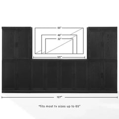 Crosley Essen 3-piece Entertainment Center - KF33019BK - The Home Selection