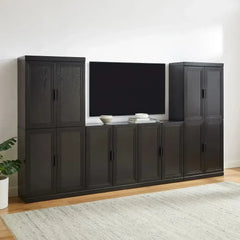 Crosley Essen 3-piece Entertainment Center - KF33019BK - The Home Selection
