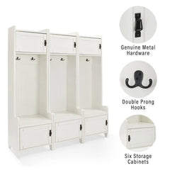 Crosley Fremont 3-piece Entryway Set - KF60005WH - The Home Selection