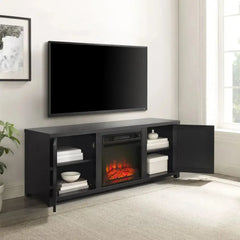 Crosley Gordon Low Profile Fireplace Tv Stand For 65+ Inch Tv - KF100758BK - The Home Selection