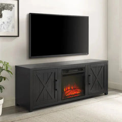 Crosley Gordon Low Profile Fireplace Tv Stand For 65+ Inch Tv - KF100758BK - The Home Selection