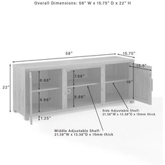 Crosley Gordon Low Profile Tv Stand For 65+ Inch Tv - CF101358-BK - The Home Selection