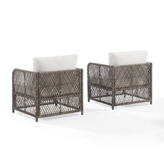 Crosley Granite Bay 2-piece Wicker Outdoor Chair Set - CO6281ST-CR - The Home Selection