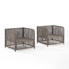 Crosley Granite Bay 2-piece Wicker Outdoor Chair Set - CO6281ST-CR - The Home Selection