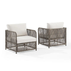 Crosley Granite Bay 2-piece Wicker Outdoor Chair Set - CO6281ST-CR - The Home Selection