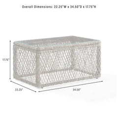 Crosley Granite Bay Wicker Outdoor Coffee Table - CO6282-ST - The Home Selection