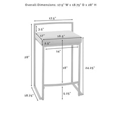Crosley Harlowe 17.50 Inch 2pc Counter Stool Set - CF501924 - The Home Selection