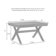 Crosley Hayden 98 Inch 6pc Dining Set Slate - KF13028SL - The Home Selection