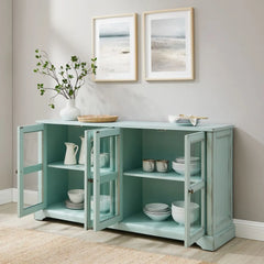 Crosley Holbrook Glass Door Sideboard - CF4221-BL - The Home Selection