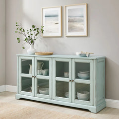Crosley Holbrook Glass Door Sideboard - CF4221-BL - The Home Selection