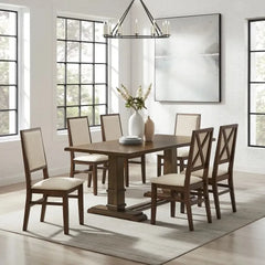 Crosley Joanna 126 Inch 7pc Dining Set - KF13067 - The Home Selection