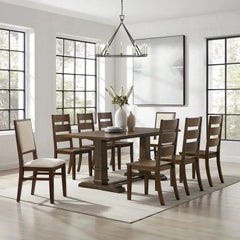 Crosley Joanna 126 Inch 9pc Dining Set - KF13071 - The Home Selection