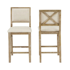 Crosley Joanna 2-piece Upholstered Counter Height Bar Stool Set - CF501326-RB - The Home Selection