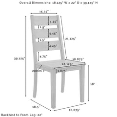 Crosley Joanna 4-piece Upholstered Back Dining Chair Set - KF20025 - The Home Selection