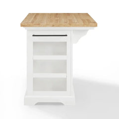 Crosley Julia Wood Top Kitchen Island - KF30025WH-NA - The Home Selection