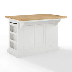 Crosley Julia Wood Top Kitchen Island - KF30025WH-NA - The Home Selection